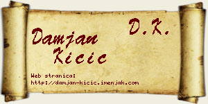 Damjan Kičić vizit kartica